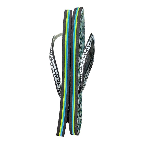 VERA BRADLEY Geometric Rubber Flip Flops~ Blue Green~Womens size L - Picture 7 of 7